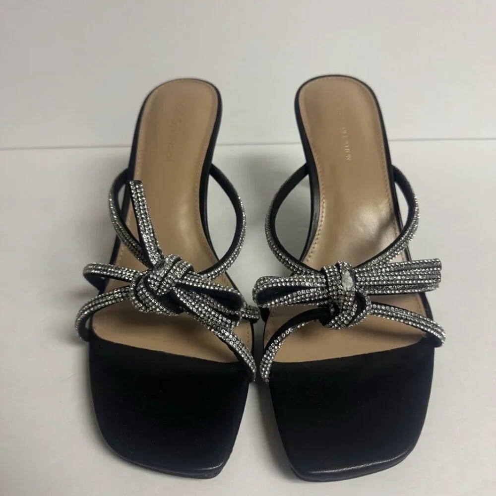 BCBGeneration Womens Selma Sandal Black Size 11M